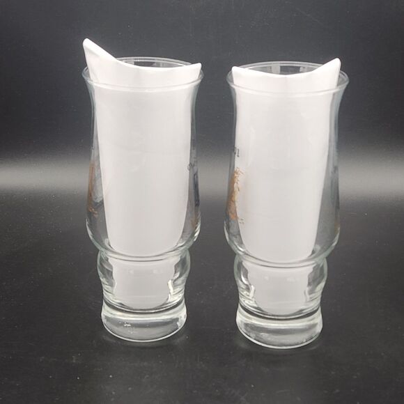 Dante's Down the Hatch 31st Year 2001 2 Drinking Cocktail Glass Set VTG 12 oz - Picture 6 of 8